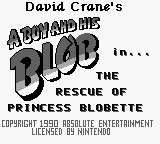 Boy and His Blob in the Rescue of Princess Blobette, A (USA) Title Screen